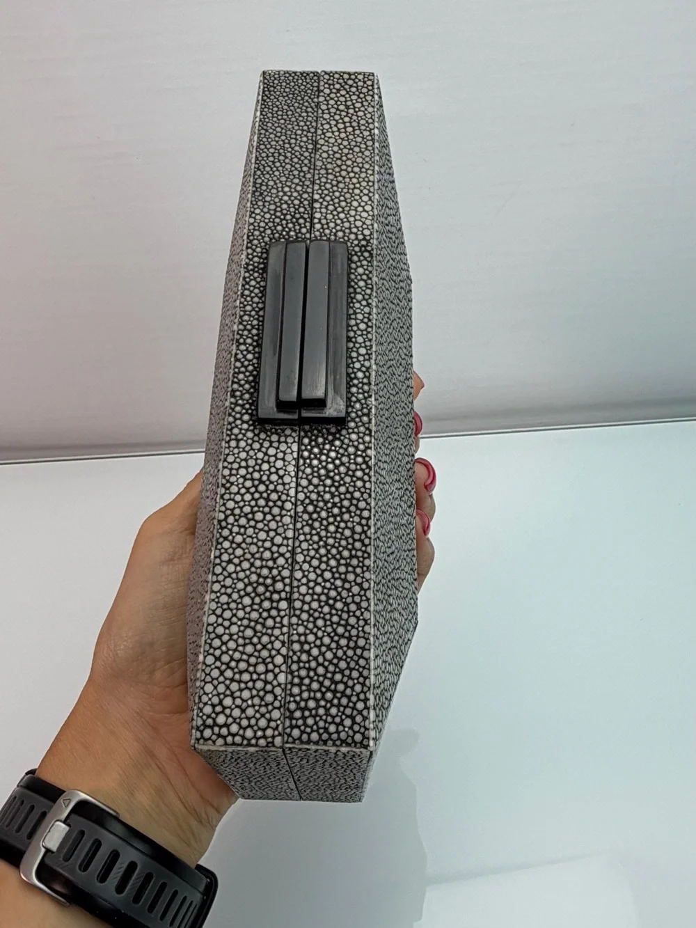 Namu Diamond Clutch in Stingray Leather